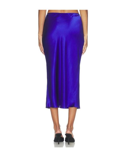 SABLYN Purple Miranda Scallop Trim Bias Cut Pull On Skirt