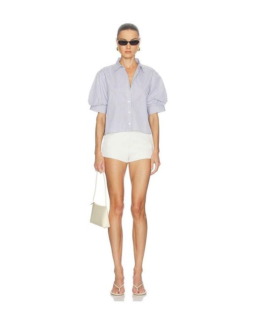 FRAME White The Billow Sleeve Shirt