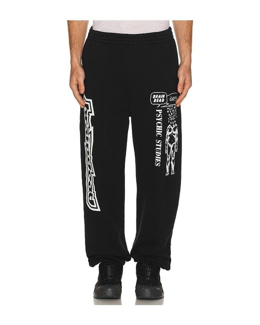 Brain Dead Black Psychic Studies Sweatpant for men