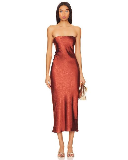 MORE TO COME Red Emma Strapless Maxi Dress