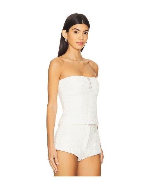 Lovers + Friends White Josephine Top