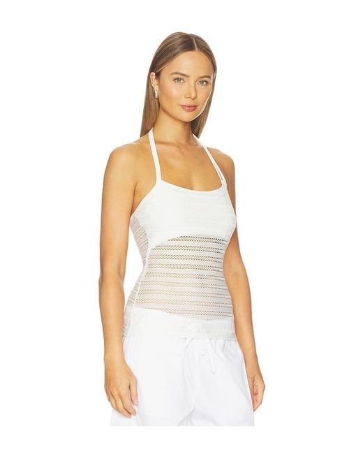 geel White Vista Halter Top