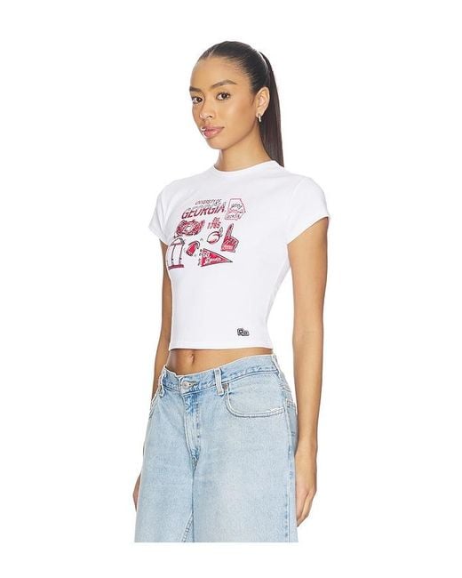Hype and Vice White University Of Georgia Baby Tee