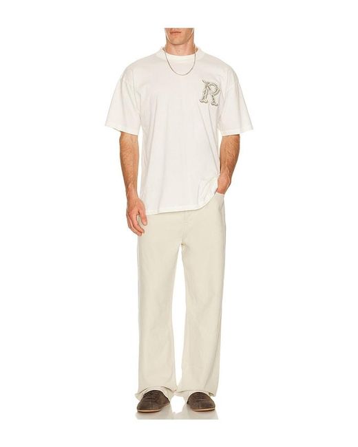 Represent White Western Initial Tee for men