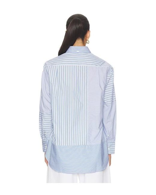 HOMMEGIRLS Blue Patchwork Shirt