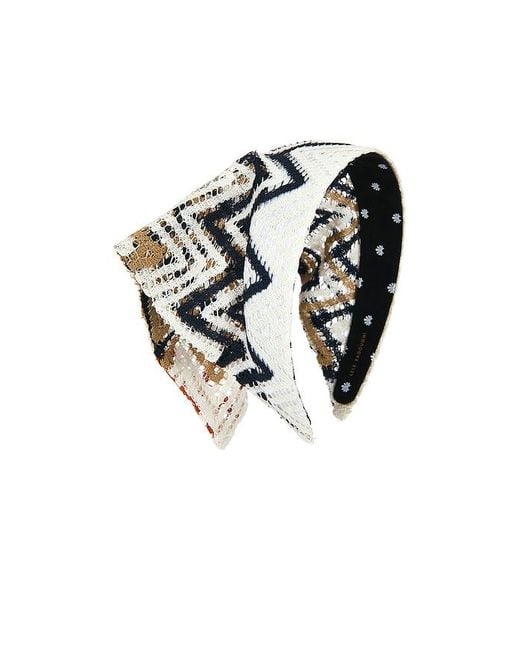 Lele Sadoughi Black Jackie Crochet Handkerchief Headband