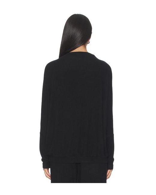 Eberjey Black Cozy Time Mockneck Pullover