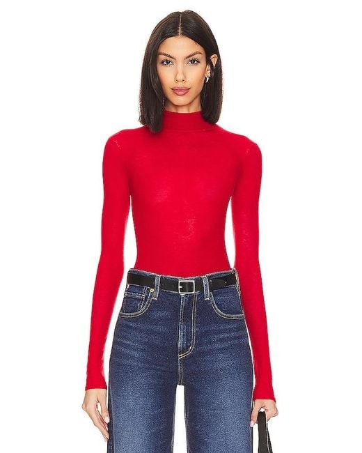 House of Harlow 1960 Red X Revolve Lane Sheer Top