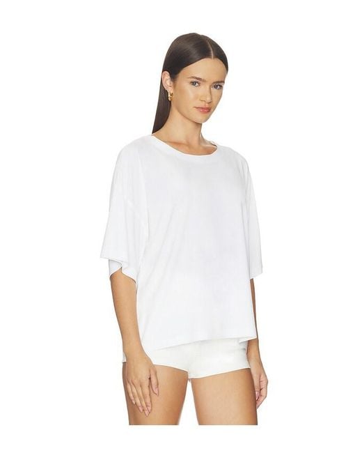 Norma Kamali White X Lifestyle Short Sleeve Boxy Top