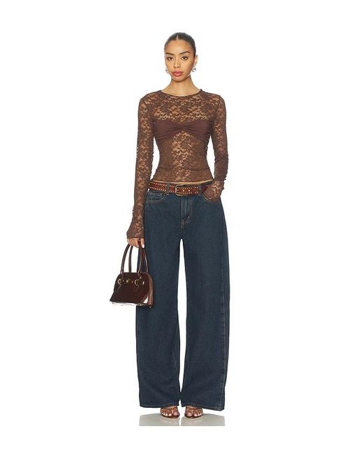 Lioness Blue Midnight Lace Long Sleeve Top