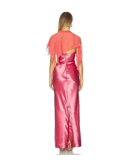 Paris Georgia Red Suki Dress With Cape
