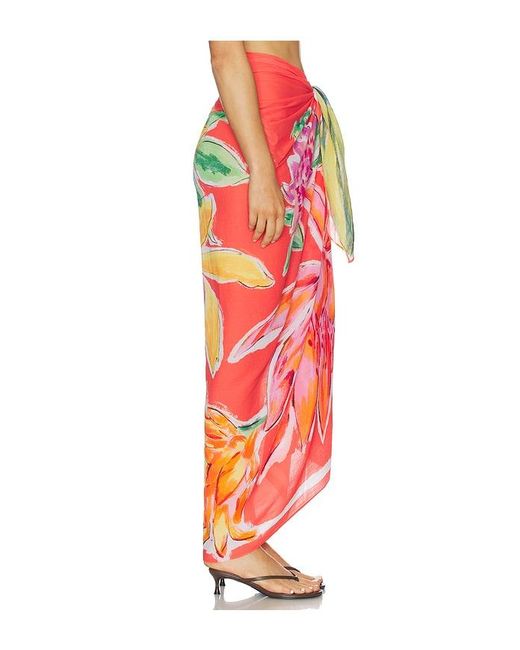 Seafolly Red Hothouse Floral Sarong