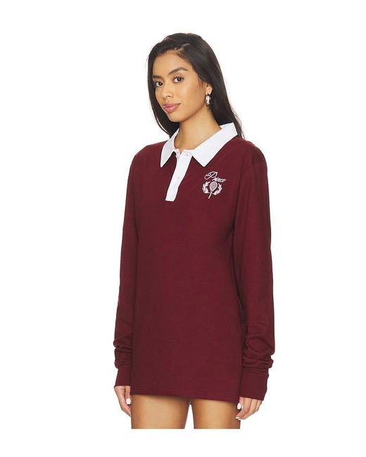 Prince Tennis Red Button Up Rugby Shirt for men