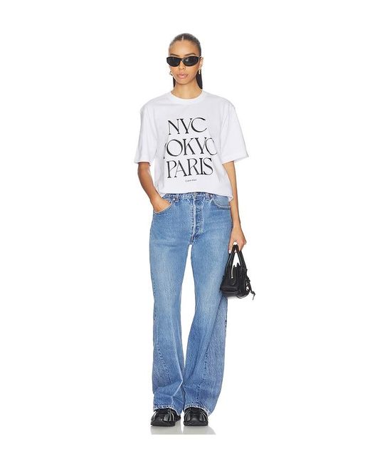 Calvin Klein White Flagship City Tee for men