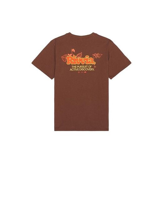 Rivvia Projects Brown Floral Pursuit T-Shirt for men