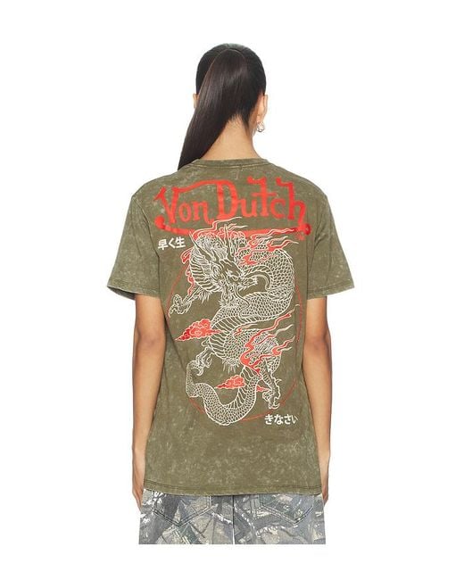 Von Dutch Multicolor Dragon Washed Tee for men
