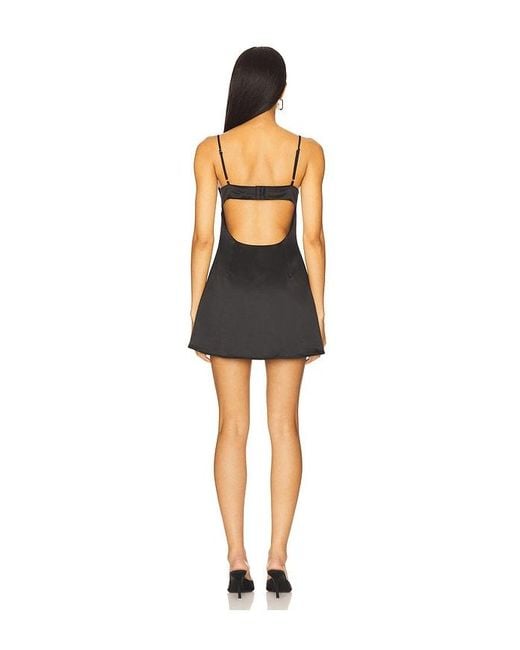 superdown Black Sorena Slip Dress