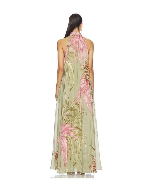 Rococo Sand Natural Flared Maxi Dress
