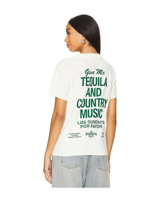 Los Sundays White The Tequila & Country Music Tee