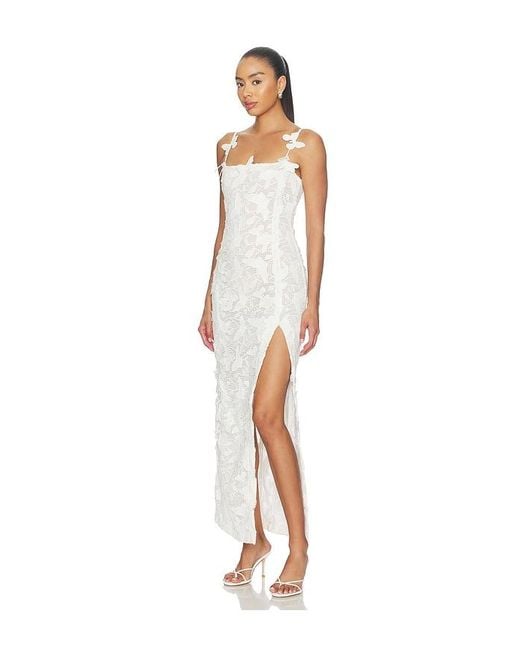 Blumarine White Macrame Lace Dress