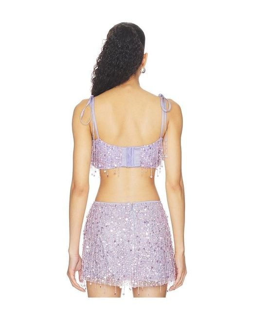 Asta Resort White Yasmin Hand Beaded Tie Bralette