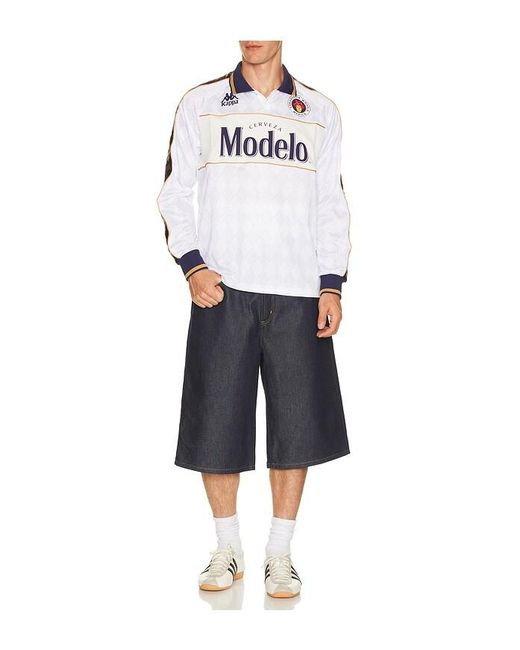 Kappa White X Modelo Authentic Fantay Long Sleeve Jersey for men