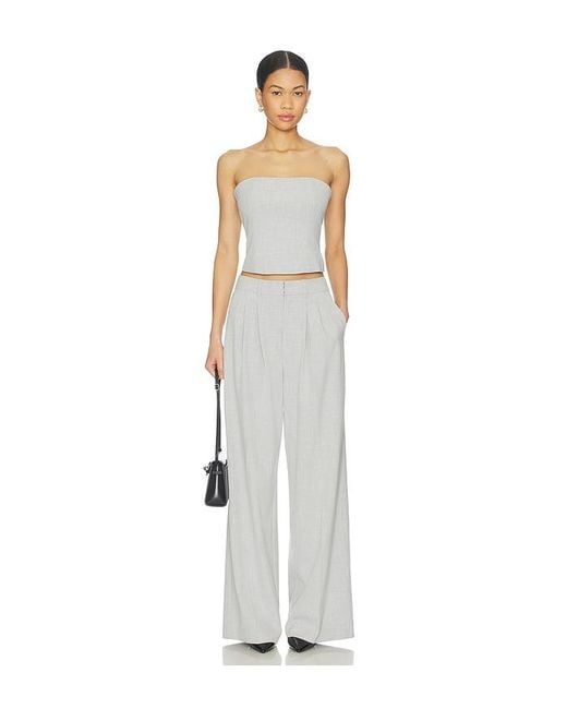 GOOD AMERICAN White Essential Suiting Trousers