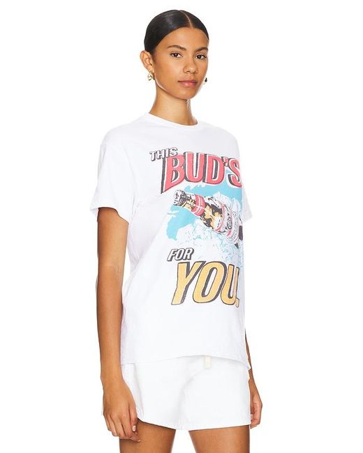 T-SHIRT THIS BUD'S FOR YOU Junk Food en coloris White