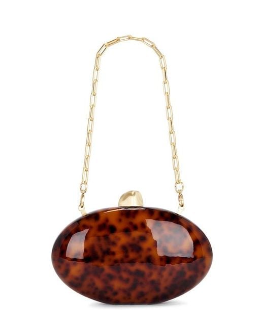 Cult Gaia Brown Eviana Clutch