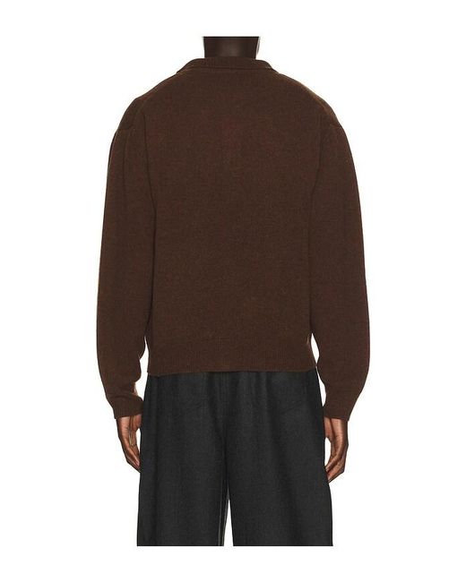 LE17SEPTEMBRE Brown Alpaca Blend Shirt Cardigan for men