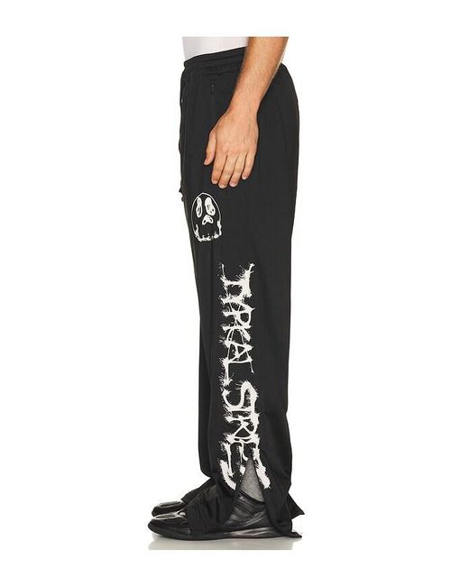 Y-3 Black Gfx Tp Sweatpants for men