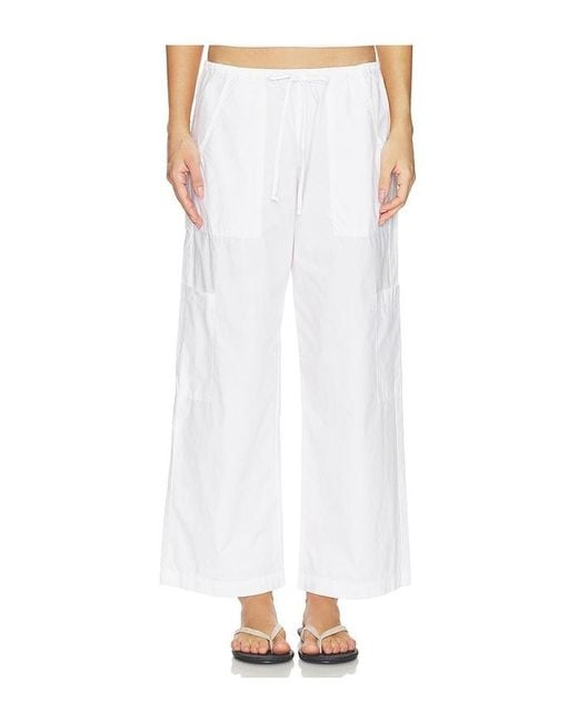 DONNI. White The Pop Drawstring Cargo Pant