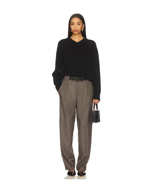 Soft Goat Black Chunky V-Neck Sweater
