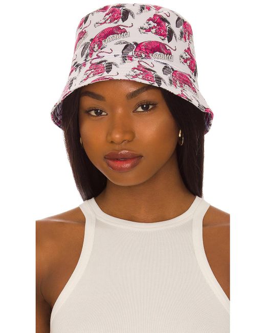 Fiorucci Satin Tiger Print Bucket Hat 