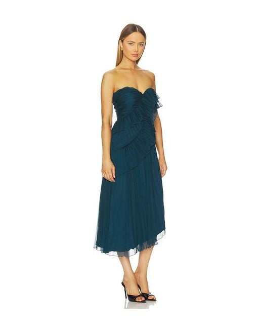 AMUR Blue Caitlyn Midi Dress