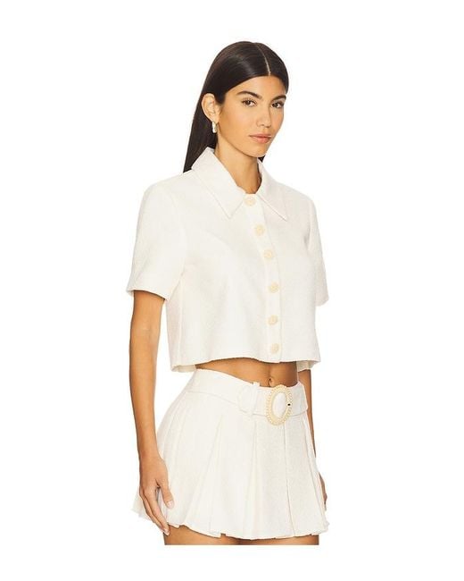 Amanda Uprichard White Josie Top