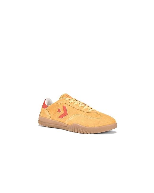 Converse Orange Run Star Trainer Suede Sneaker
