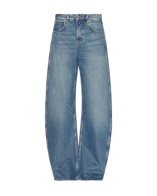 GRLFRND Blue Austen Low Rise Curve Detached Waist