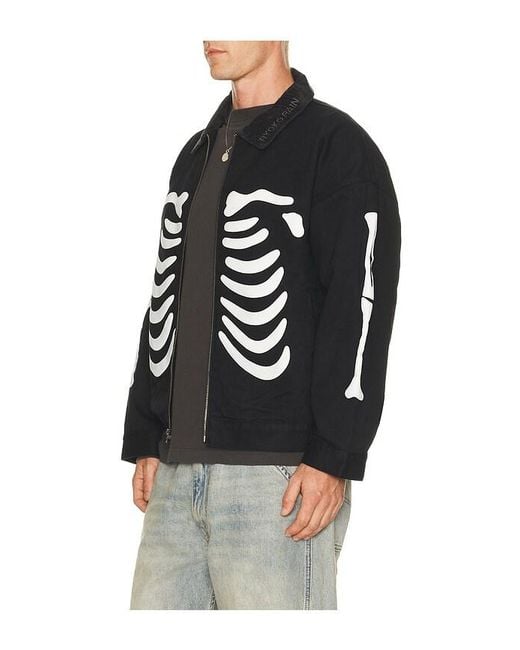 Ryoko Rain Black Bones Work Jacket for men