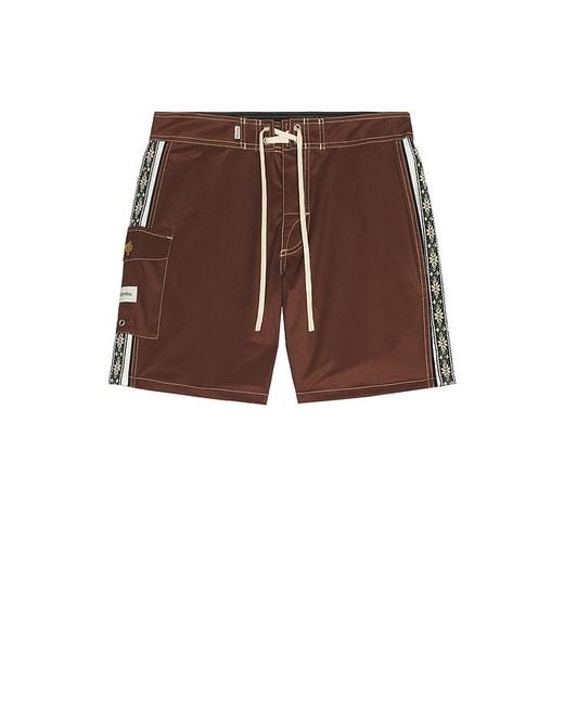 Rhythm Brown Panel Stripe Trunk for men