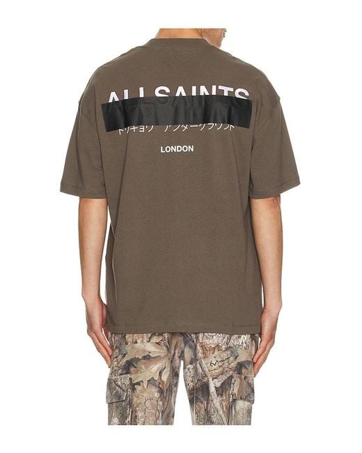 AllSaints Multicolor Redact Crew Tee for men