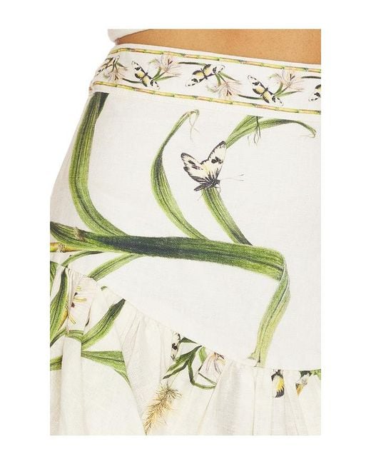 Agua Bendita White Jacarina Mini Skirt