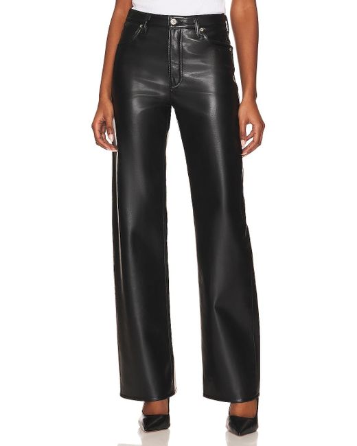 Citizens of Humanity Leather Annina Trouser in Black | Lyst