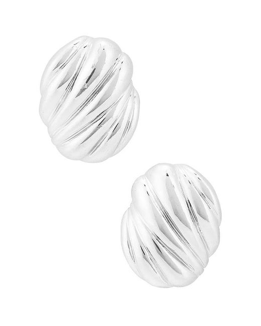 Pendientes De Botón Hive En Metálico Talla En Heaven Mayhem de color White