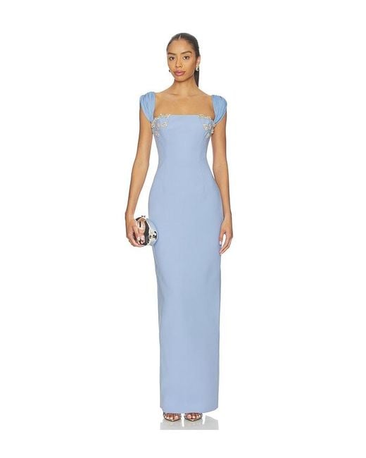 Rachel Gilbert Blue Malia Gown