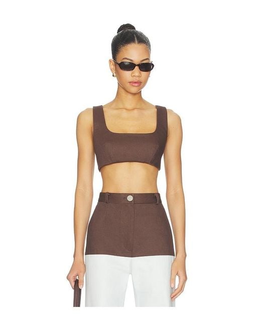 Matthew Bruch Multicolor Tie Back Crop Top