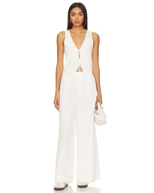 Show Me Your Mumu White Time Out Tie Top