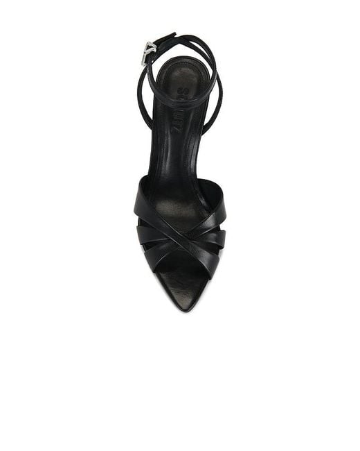 SCHUTZ SHOES Black Keefa Wood Sandal