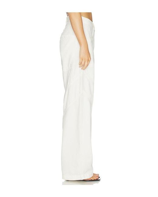 ICON DENIM White Lysa Wide Leg Jeans