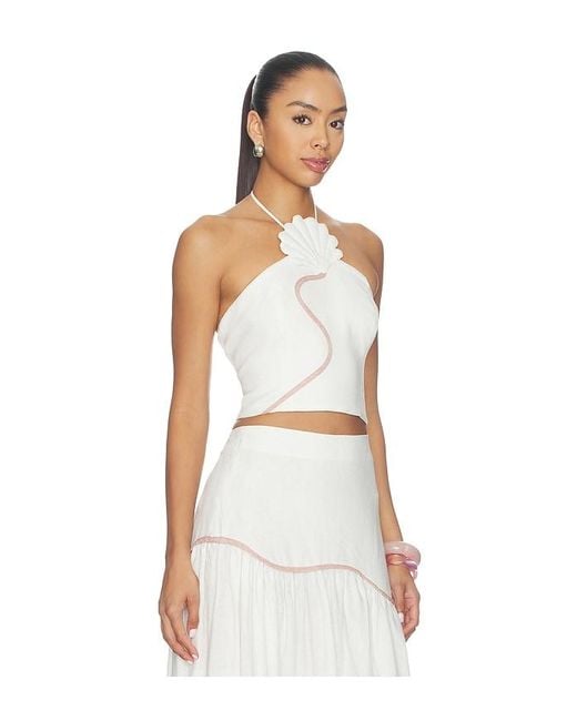 AZULU White Leia Top